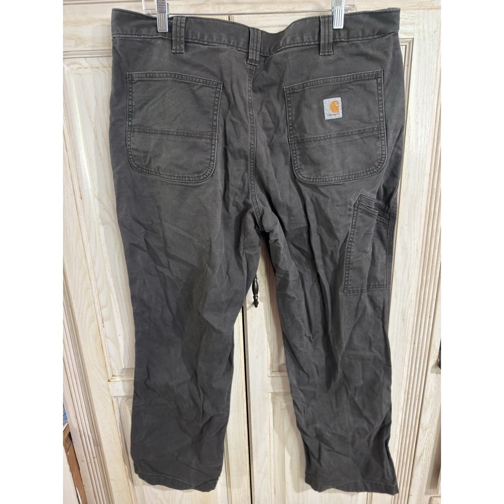Carhartt Pants Men's Relaxed Fit Gray 38x30 Work Pants Jeans